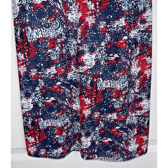 Columbia Omnifreeze Dress Small Red White Blue Waterbrush Cooling Performance - Picture 4 of 10